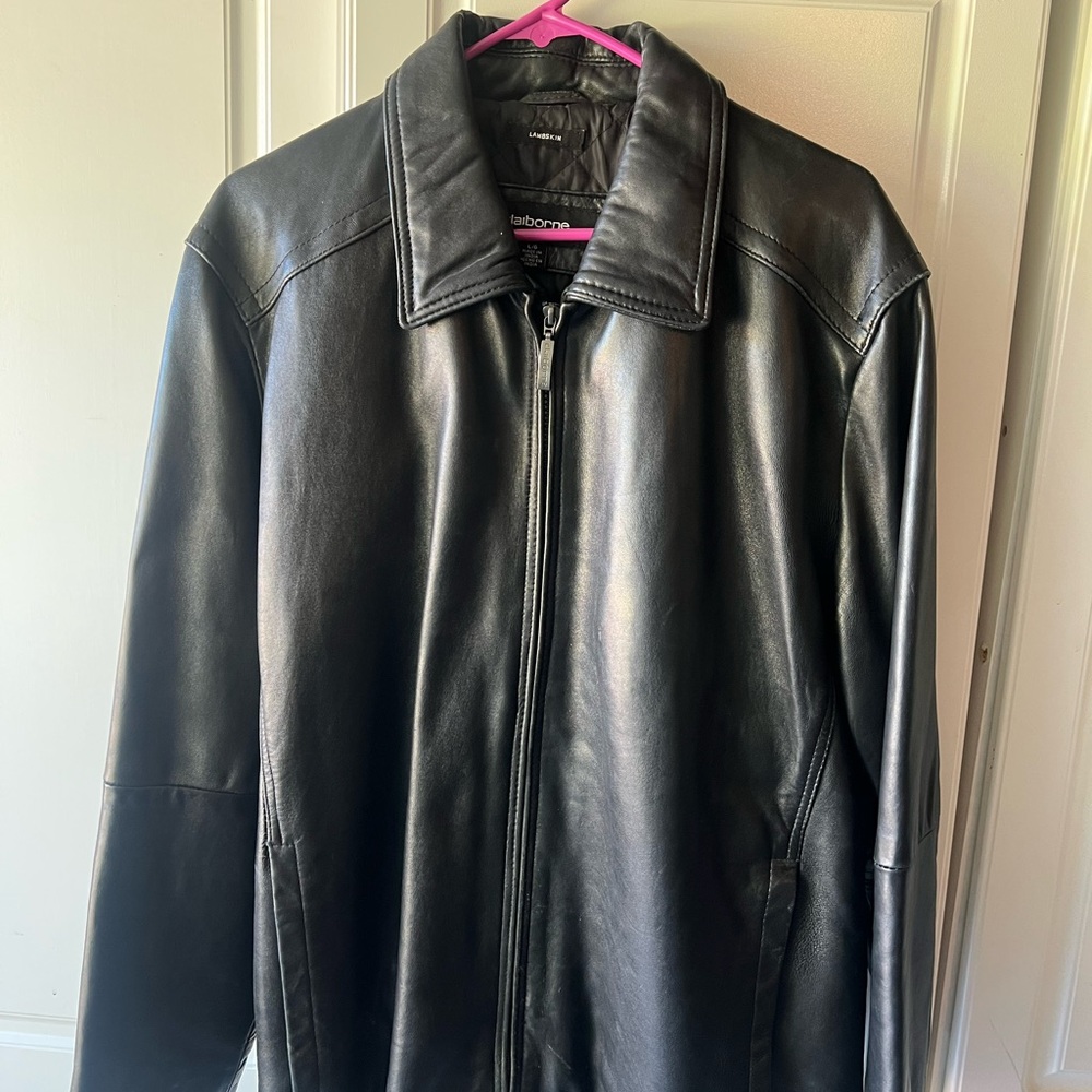 Claiborne Black Leather Jacket